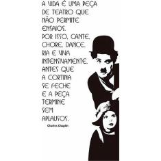 Imagem de Adesivo Decorativo Para Parede E Porta Charlie Chaplin