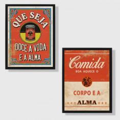 Imagem de Kit 2 Quadros Cozinha  45x34cm