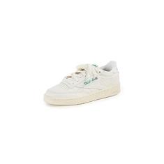 Imagem de Reebok Tênis de caminhada feminino Club C 85 Vintage, Giz/Alabaster/Verde Glen, 38