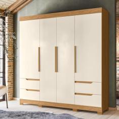 Imagem de Guarda Roupa Casal 4 Portas 4 Gavetas Doble Albatroz Móveis