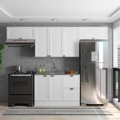 Imagem de Cozinha Modulada 4 Peças 7 Portas 2 Gavetas com Balcão para Pia Unna