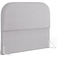 Imagem de Cabeceira Cama Box Casal 140cm Orgânica Lanna W01 Linho Cinza - Lyam Decor