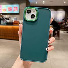 Imagem de Capa de telefone com sensação de pele com lente galvanizada para iPhone 13 11 12 14 Pro Max XR XS Max X 13Pro 14Plus 11 Tampa traseira de silicone líquido, T5, para iPhone 13 Pro