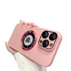 Imagem de Doulings Série magnética projetada para capa de iPhone, [compatível com MagSafe] [proteção contra quedas militares e corpo inteiro], capa à prova de choque com logotipo fosco de luxo (rosa, iPhone 15