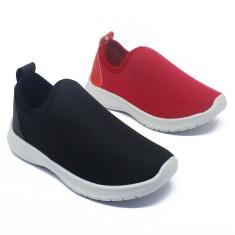 Imagem de Kit 2 Pares Tênis Infantil Escolar Calce Facil Leve Confortável Macio Liso-Feminino