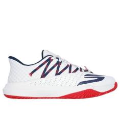 Imagem de Skechers Tênis masculino Viper Court Rally, Branco/azul marinho/vermelho, 41