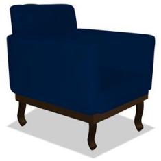 Imagem de Poltrona Decorativa Classic Suede  Marinho - AM Decor