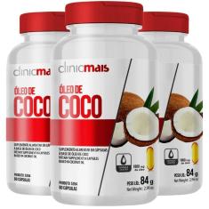 Imagem de Kit 3X Óleo De Coco 1000Mg 60 Cápsulas - Clinicmais