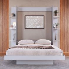 Imagem de Cama Casal Vancouver Articulável 8 Prateleiras Branco - Art In Móveis