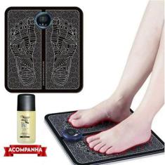 Imagem de Kit Massageador Tapete Almofada Elétrica Para Pés Fisioterápico + Óleo