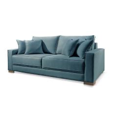 Imagem de Sofá 3 Lugares Fixo Living Hotello Linho Azul 2,2m