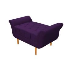 Imagem de Recamier Estofado Ari 90 Cm Solteiro Suede Roxo - Amarena Móveis - Am
