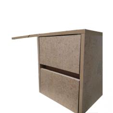 Imagem de Escrivaninha Suspensa Mesa Para Notebook Natural Em Mdf
