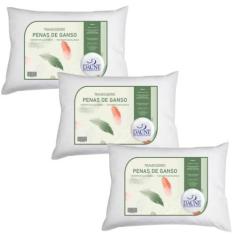 Imagem de Kit 3 Travesseiros Hibridos Penas e Fibras - Daune
