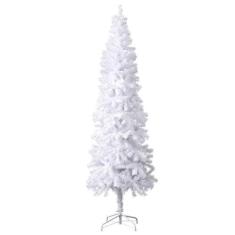 Imagem de MoNiBloom Árvore de Natal artificial com dobradiça de 2,8 m com suporte de metal e pontas de ramo de PVC, lápis verde fino, árvore de Natal para decoração de férias, casa, escritório, festa, ambientes