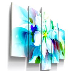 Imagem de Quadros Decorativos Flor Colorido Abstrato Sala