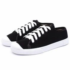 Imagem de Tênis Feminino Casual de Lona Estilo Conga Retro Anos 80 e 90 Peccato NS Bambara-Feminino