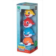 Imagem de Brinquedo Acqua Marina 4 Tubarôes Pequeno Banho Divertido - Super Toys