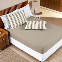 Imagem de Jogo De Cama 100% Algodão Marin Casal Padrão 03 Peças Caqui