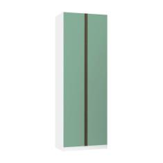 Imagem de Guarda Roupa 2 Portas 80cm Branco Com Verde Jade