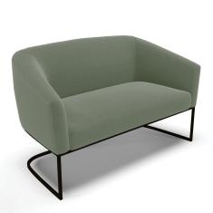 Imagem de Sofá Namoradeira 2 Lugares Base Industrial Pto Stella Bouclê Menta D03 - D`Rossi