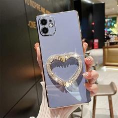 Imagem de Capa protetora de metal brilhante para Samsung Galaxy S22 S21 S20 Ultra S21 S20 FE S10 Plus à prova de choque, cinza lilás, para S20