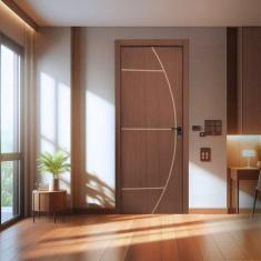 Imagem de Kit Porta De Madeira Decorada 215x94cm Batente 10cm Gaucha Ip