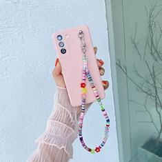 Imagem de Cadeia de contas pendentes de letras para Samsung Galaxy A51 A52 A71 A50 A72 A42 A32 A22 5G A12 A31 A30S A20 S21 Ultra S20 FE S10 Plus, Rosa, Para S10 Lite (A91)