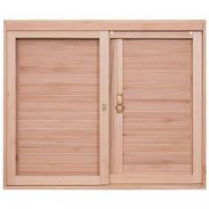 Imagem de Janela de Madeira Veneziana 100x80cm Com Caixilho 12cm  EWK 200 Rondosul Marroml