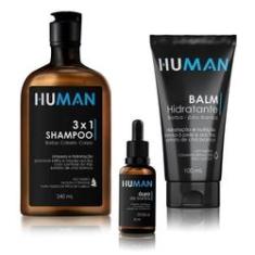 Imagem de Kit Shampoo 3x1 + Balm + Óleo - Human