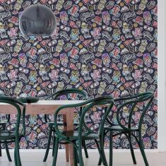 Imagem de Papel De Parede Adesivo Retrô Pop Art N05071 0,58X3,00M