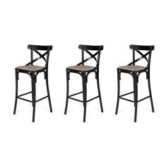 Imagem de Kit 3 Banquetas Katrina Em Aço 