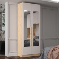 Imagem de Guarda-Roupa Modulado 2 Portas com Espelho e 2 Gavetas San Diego Aveiro Oak/Cinza Urbano