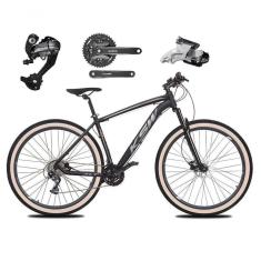 Imagem de Bicicleta Aro 29 Ksw Xlt 27v Câmbios Shimano Altus Freios Hidráulicos Garfo Trava Pneu Faixa - Preto/prata Tam.17