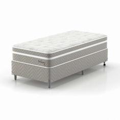 Imagem de Cama Box Solteiro Com Colchão Milani Mola Verticoil Bege - Montreal