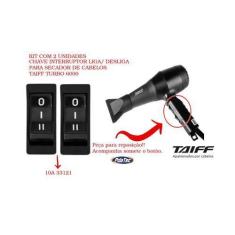Imagem de Kit 2 Chave Interruptor com Diodo para Secador De Cabelo Taiff Turbo 6