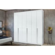 Imagem de Guarda Roupa Casal 6 Portas E 4 Gavetas Alonzo New Branco - Lopas