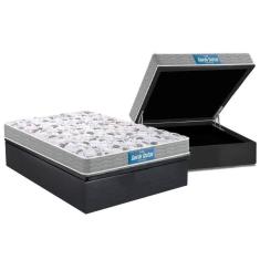 Imagem de Cama Box Baú Casal: Colchão Espuma Probel D45 / Ep+ Base Gray(138X188)