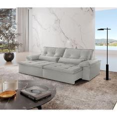 Imagem de Sofá Parma Linho 02 Módulos De 100m B25cm Meu Sofá Online A230 Linho Cinza