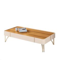 Imagem de Mesa De Centro Retangular P/ Sala Estar Escritório Cantos Arredondados
