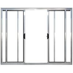 Imagem de Janela Vitro 4 Folhas Alumínio Brilhante 1.00  X 1.50 Modular - DC