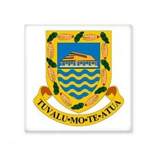 Imagem de Decalque brilhante de ejo de cerâmica com emblema nacional da Oceania Tuvalu