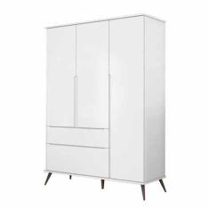 Imagem de Guarda Roupa Melinda 100% Mdf 3 Portas E 2 Gavetas Branco - Phoenix Ba