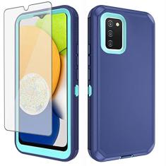 Imagem de Asuwish Capa de telefone para Samsung Galaxy A03s versão EUA 5G 2022 com protetor de tela e capa de celular híbrida, resistente, à prova de choque, rígida, protetor, acessórios Gaxaly A 03s SM-A037U