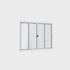 Imagem de Janela de Aluminío de Correr 100x200cm 4 Folhas com Vidro Lucasa Ideale