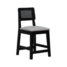 Imagem de Banqueta Baixa/Cadeira Gabi Madeira Maciça Encosto Telinha Assento Est