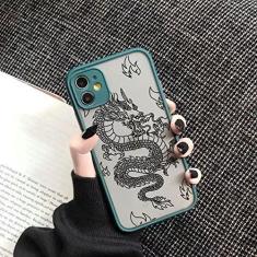 Imagem de Capa de telefone com padrão animal dragão fashion para iphone 13 12 11 pro xs max x 7 xr 8 6 plus capa dura transparente bolsa fosca, estilo 3, para iphone 13promax