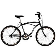 Imagem de Bicicleta aro 26 Masculina Beach Comfort Guidão Alto Sem Marcha Preta