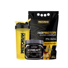 Imagem de Kit Whey Iso Protein Blend 2Kg + Creatina 300g Xpro + Coqueteleira - P