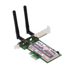 Imagem de Placa de Rede Wireless lan Card bt WiFi com alta ganho Antenas 150M pci-e Adapter Green Card
